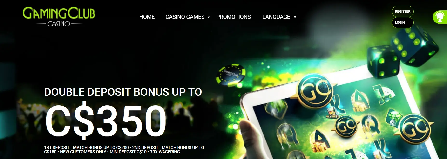 Screenshot of Gaming Club Casino - Online Casino with Deposit from 10 Dollar